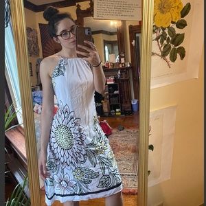 Floral White Dress